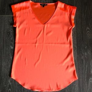 Express v-neck rolled sleeve blouse